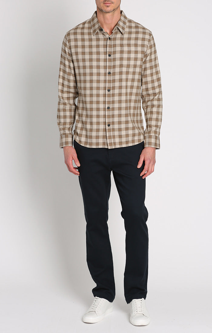 Manor 6oz Stretch One Pocket Flannel Shirt