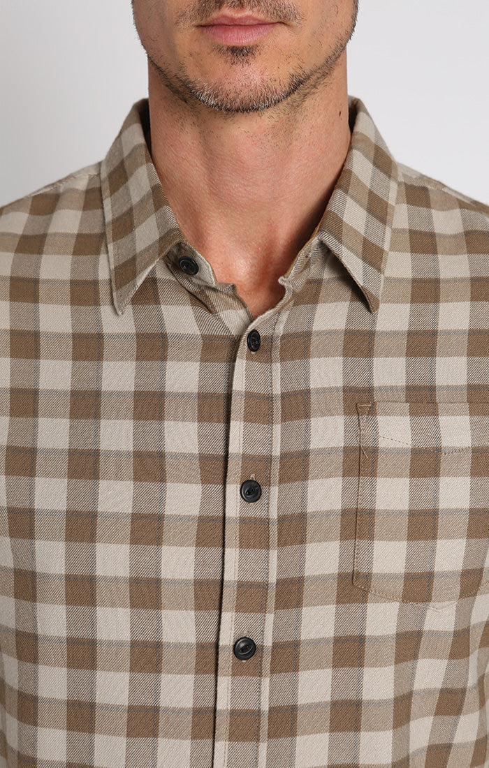 Manor 6oz Stretch One Pocket Flannel Shirt